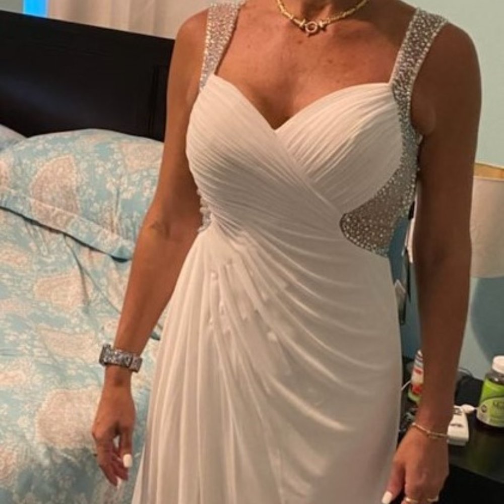 NWT La Femme cut out illusion dress size 8